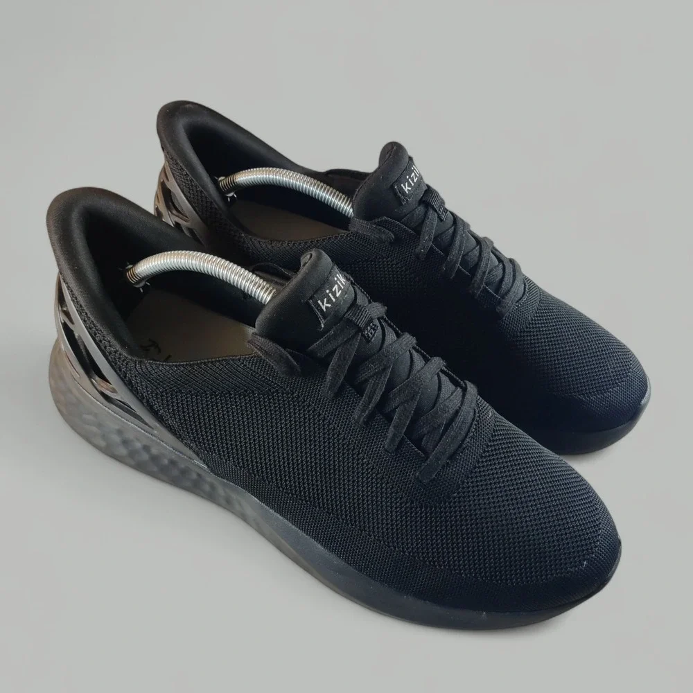 Kizik Slip On Athletic Running Shoes‎ Mens Size 12 D2FCDATHBK02-1D Triple Black